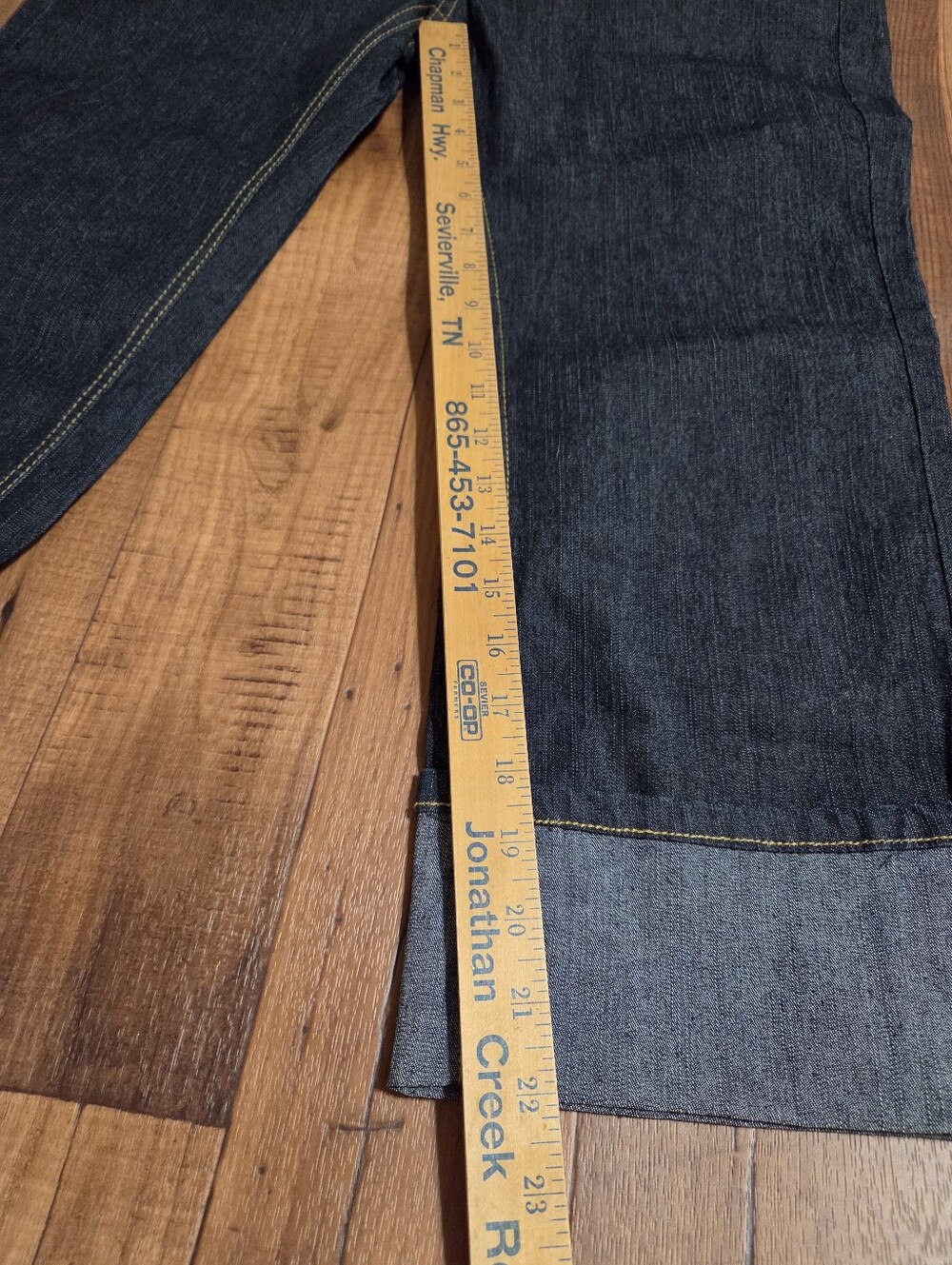 Angels Stylish Dark Blue Women’s Cropped Jeans. Sz 14 NWOT - Picture 4 of 8